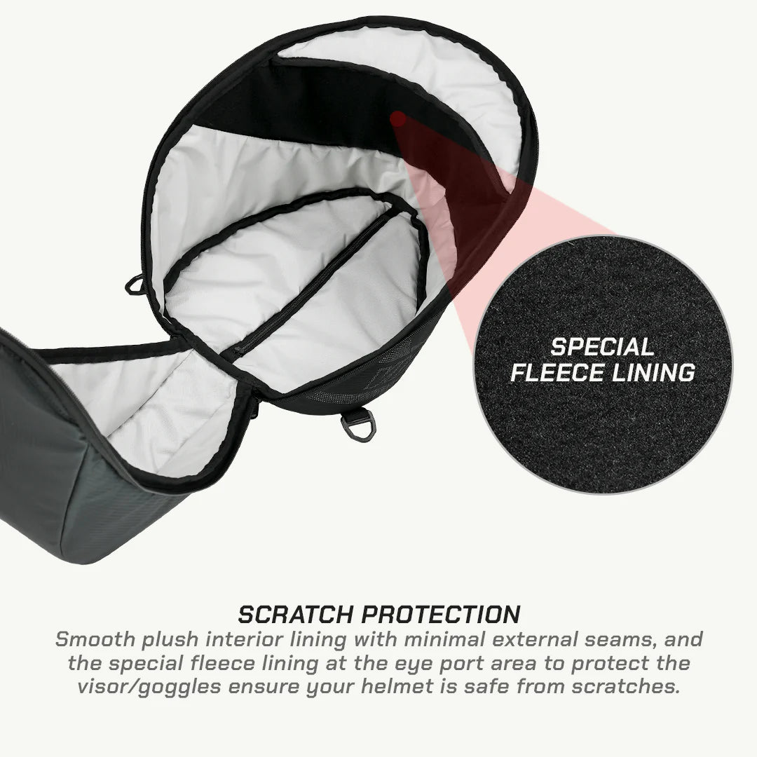 color_common ViaTerra Essentials ADV Helmet Bag have scratch protection