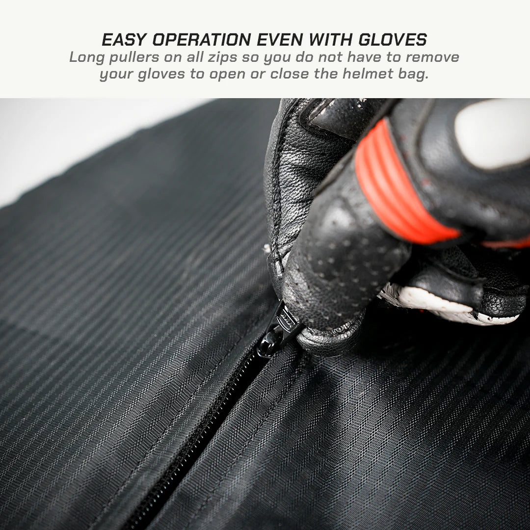 color_common ViaTerra Essentials ADV Helmet Bag is easy to operate even with gloves