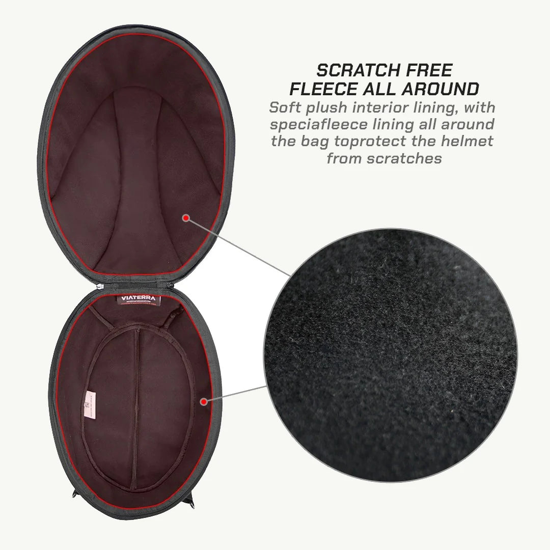 color_common ESSENTIALS MOTORCYCLE HELMET BAG - Scratch Free Fleece All Around