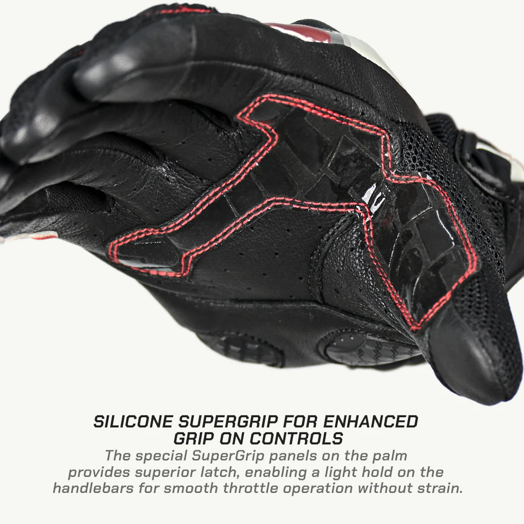 color_common Holeshot Pro Hybrid Gloves with silicone supergrip