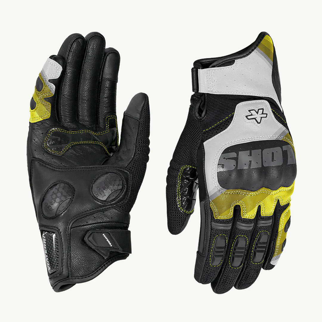 color_yellow Holeshot Pro Hybrid Gloves-yellow