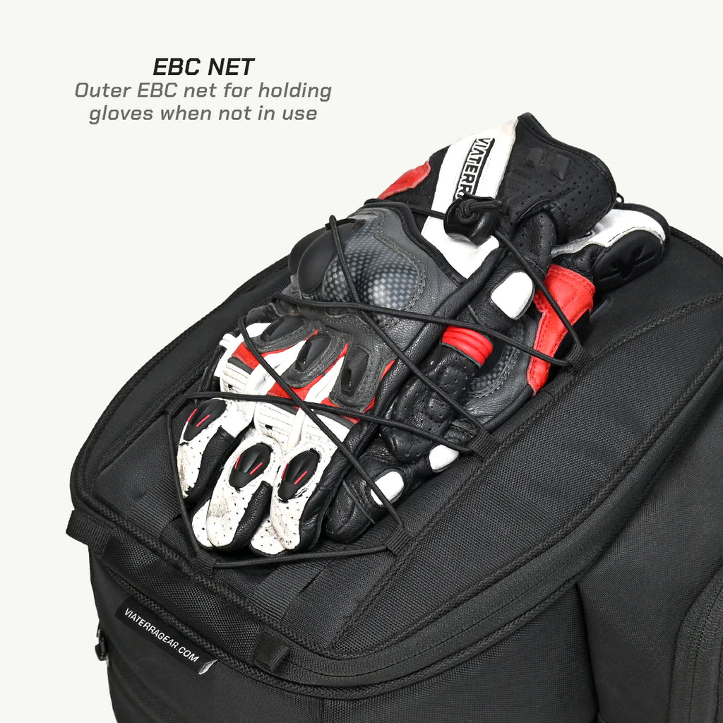 color_common ViaTerra Viper Pro - Motorcycle Tank Bag with EBC net