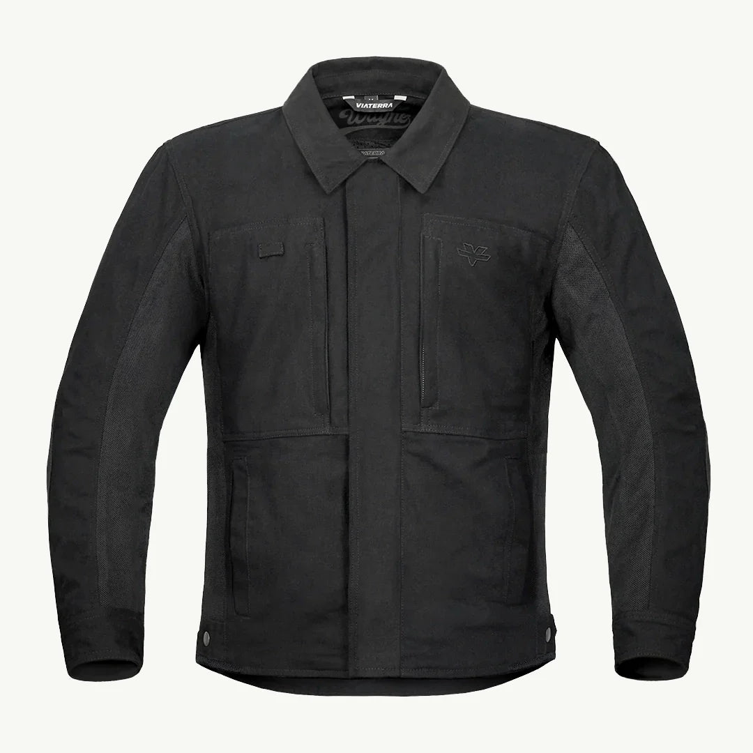 color_black Black Motorcycle Riding Jacket