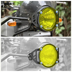 color_yellow Headlight Guard for Royal Enfield Himalayan - Yellow Tint