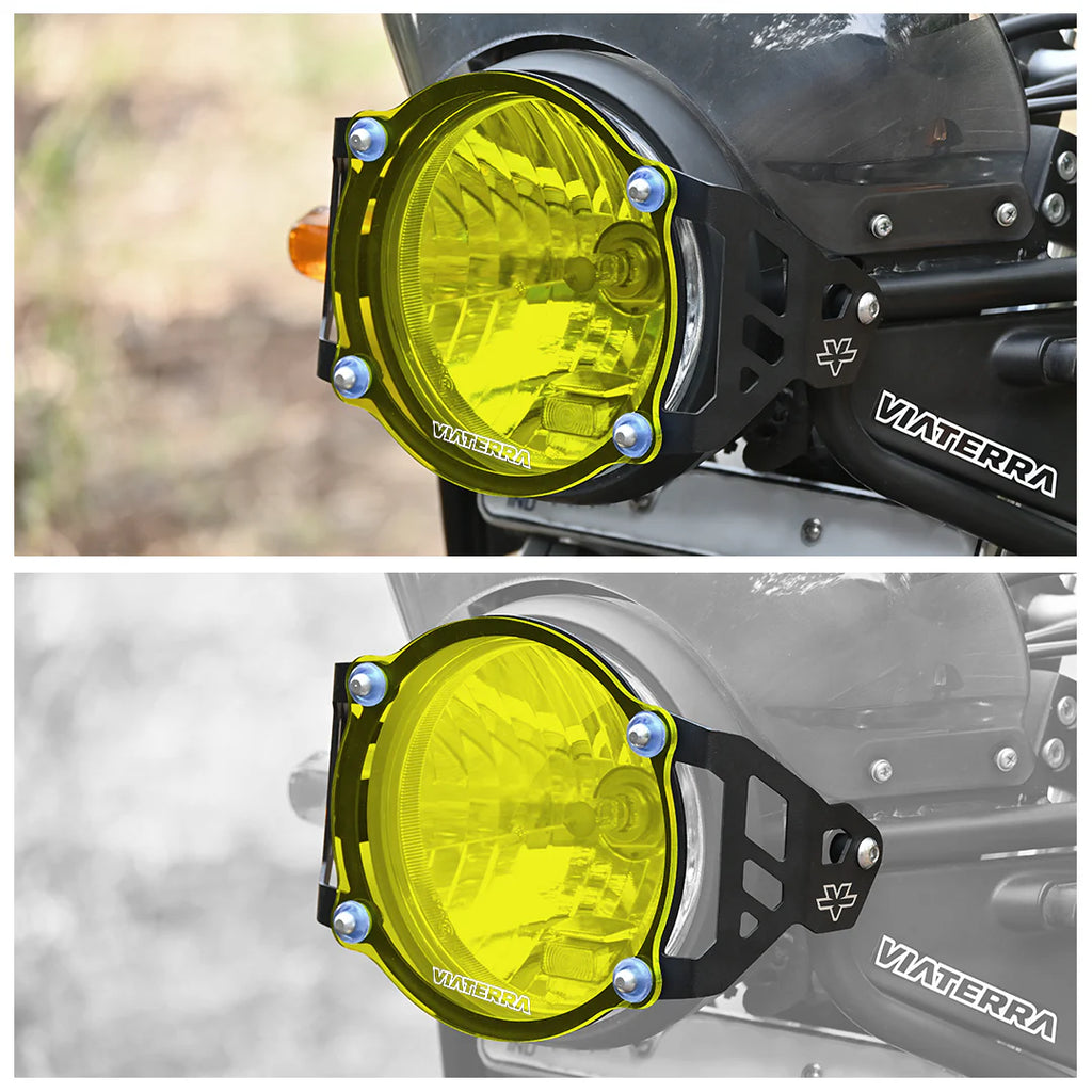 color_yellow Headlight Shield with Yellow Tint