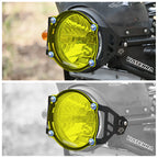color_yellow Headlight Shield with Yellow Tint